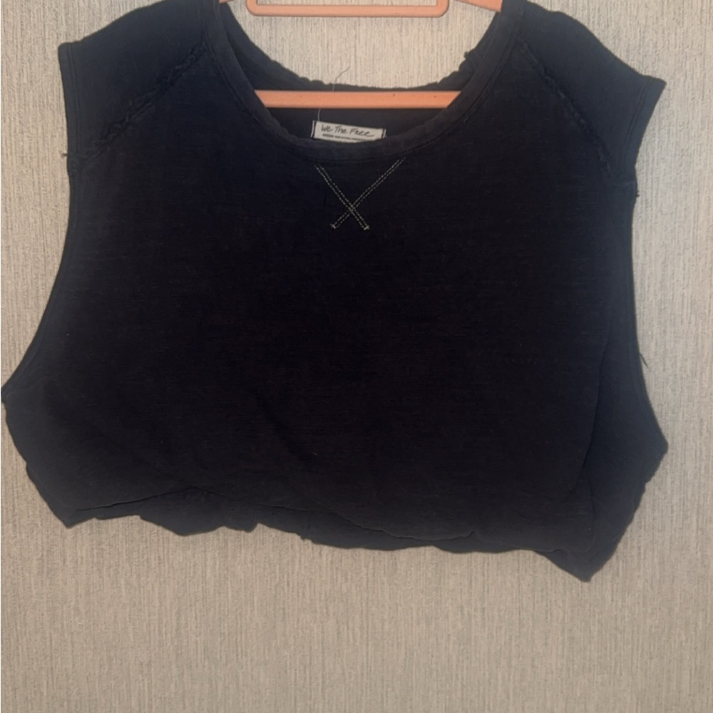 We The Free Black Sleeveless Muscle Tank